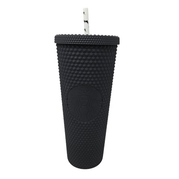 Starbucks 24 Oz Matte Black Studded Tumbler With Bat Straw - Picture 1 of 9